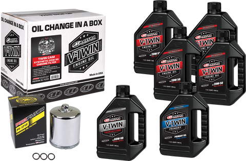 MAXIMA V-TWIN OIL CHANGE KIT SYN TWIN CAM CHROME FILTER