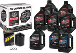 MAXIMA V-TWIN OIL CHANGE KIT SYN M8 BLACK FILTER